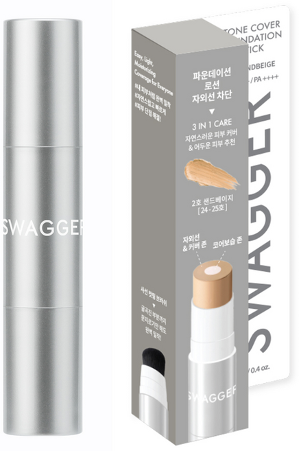 스웨거 깐달걀 매끈 피부 3 IN 1 파운데이션 스틱 SPF 50+ PA++++, 1개, 02 샌드베이지