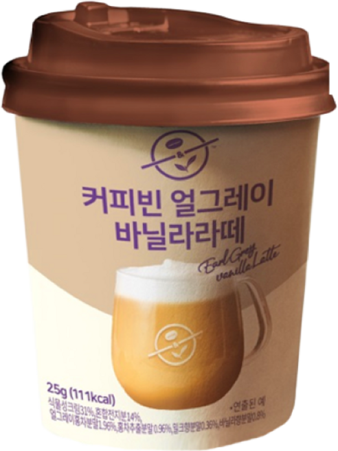 커피빈 얼그레이 바닐라라떼 원컵, 25g, 4개