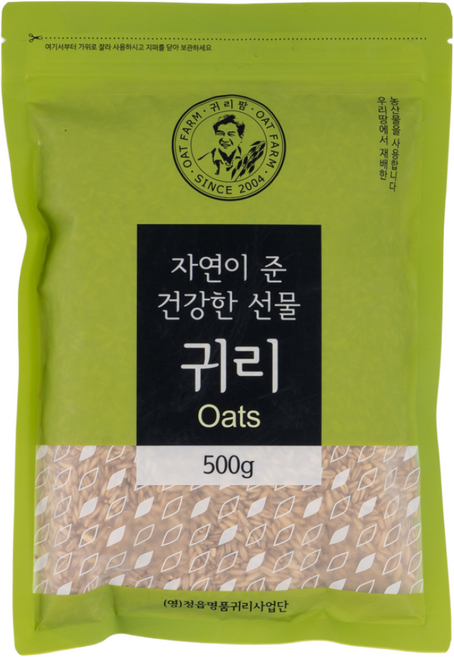 정읍명품 귀리 500g 2024년산 잡곡 국산 햇귀리쌀, 1개