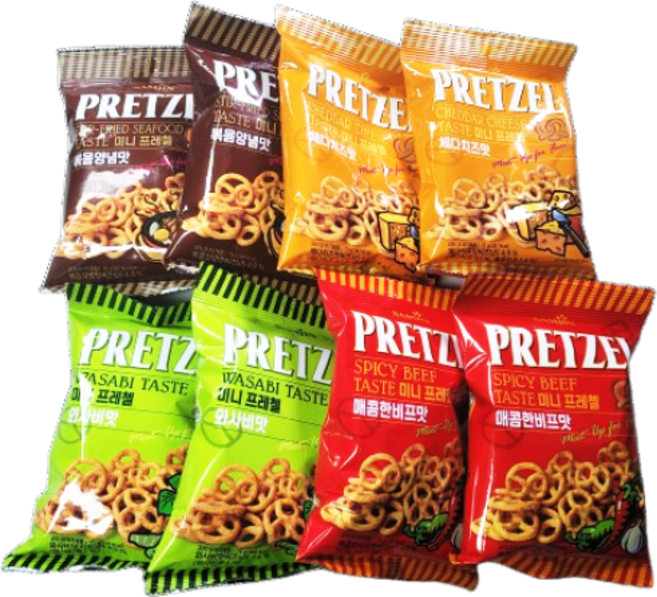 아름다운정성 미니프레첼4가지맛, 70g, 1박스