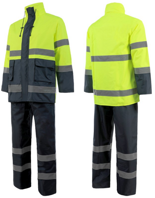 형광+회색 투톤 고급형우의 반사띠 시인성우수 라이더우의 작업자우의 관리자우의