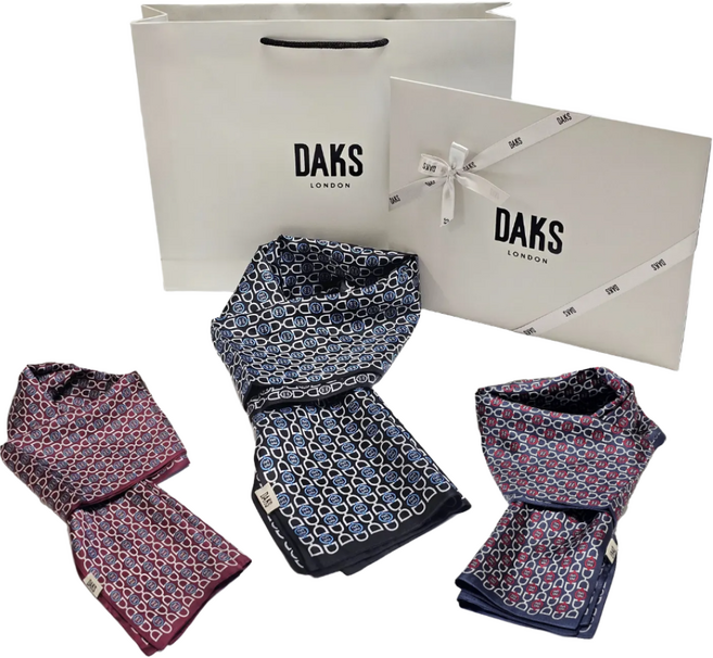 (백화점 매장판) 닥스 남성 스카프 실크 100% 머플러 [선물포장박스+쇼핑백증정]
