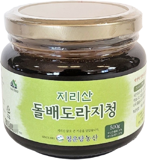 지리산 무 도라지청 무엿 수제 약도라지청, 1개, 500g