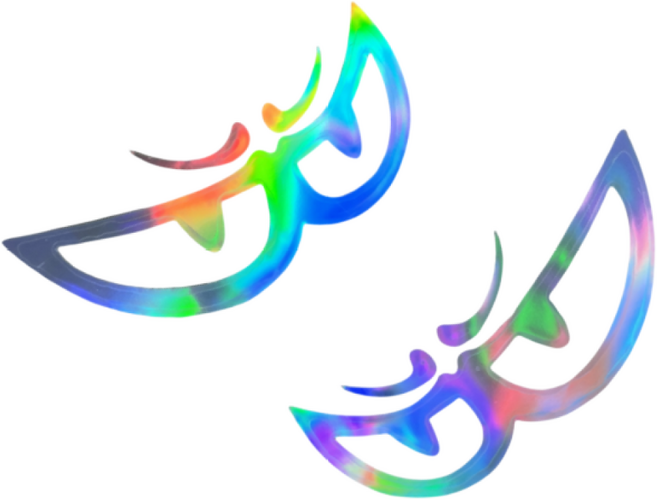 티와이 베릭 스티커 자전거 오토바이 포인트 데칼 M (12*5.7cm), 1세트, 홀로그램