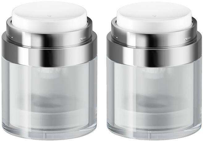 싱글레이드 에어리스 진공 펌프 공병, 2개, 15ml, 투명