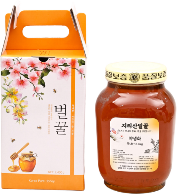 국내산 지리산벌꿀 야생화꿀 사양꿀, 2.4kg × 1개, 1개, 2.4kg