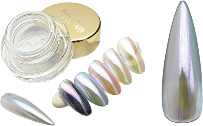 프로프네일 하이라이트 네일글리터 광택글로스 미러파우더, 1개, 은은한 새벽하늘 블루핑크 빛 [4번 모닝]