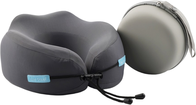 코지마켓 경추 메모리폼 목베개 기내용 차랑용 하드케이스