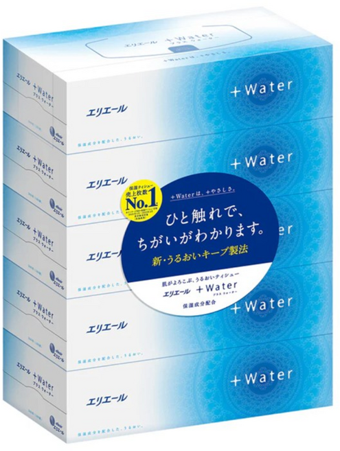 에리에르 플러스워터 보습 각티슈, 5개, 180매