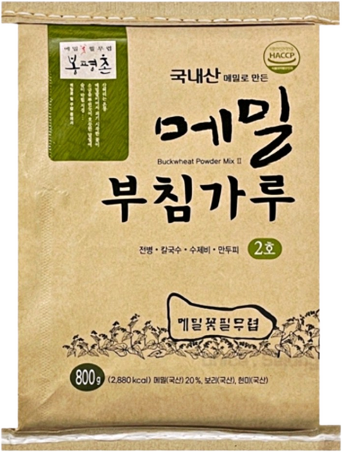 (주)봉평농원 봉평촌 메밀부침가루2호 800g, 10개