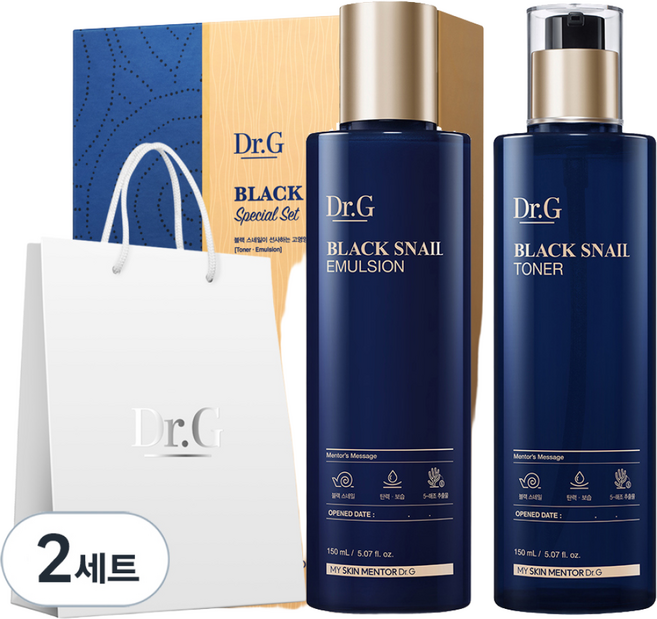 닥터지 블랙 스네일 토너 150ml + 에멀전 150ml 스페셜 2종 세트, 2세트