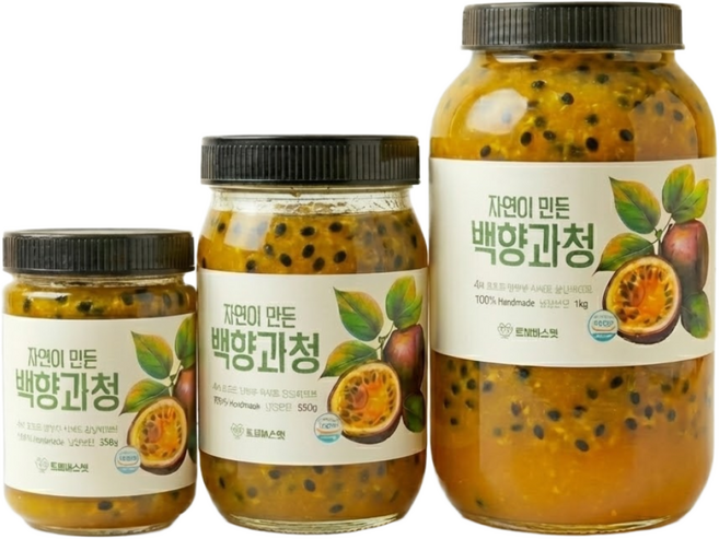 로컬바스켓 자연이 만든 직접 재배한 수제 백향과청, 1개, 1개입, 550g