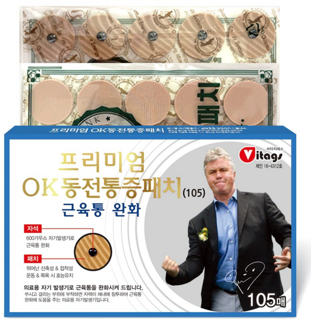 프리미엄 OK동전통증패치 근육통완화 105매, 1개