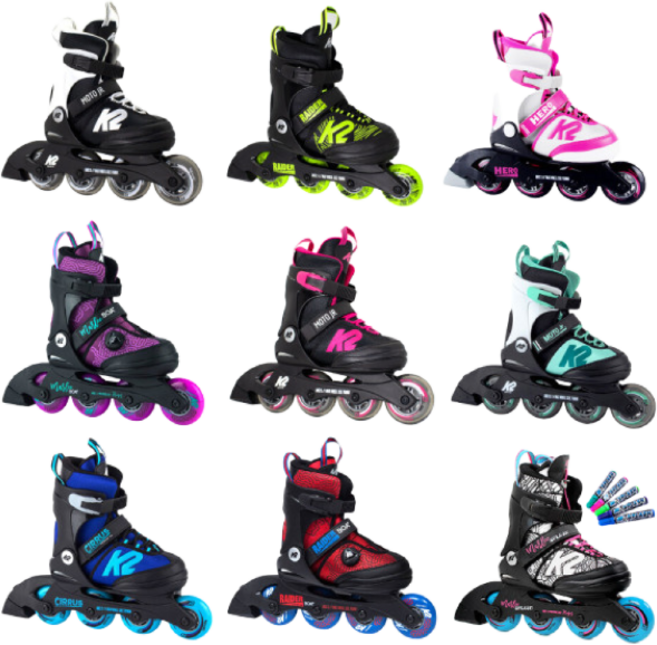 K2 레이더 마리 케이던스 아동 인라인 스케이트 총 모음, 안나주니어 퍼플, 1개