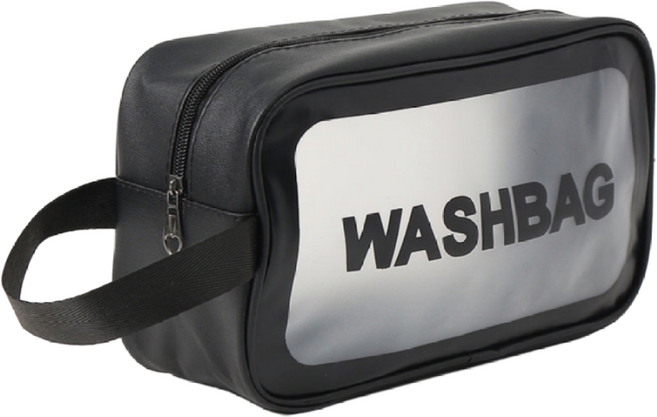 천끝 수영장 가방 3종 세트 워시백 투명 방수 화장품 파우치 세면도구