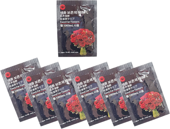 (29+1) 국내산 생화보존제 민플 10ml x30봉 무료/생화 꽃다발 더 오래 보존, 30개