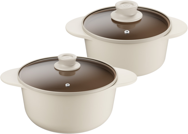테팔 세라믹 인덕션 주물 아이콘 오트 밀크 편수 양수 전골냄비 2종 3종세트, 1세트, 08-냄비 2종(양수20+곰솥24)