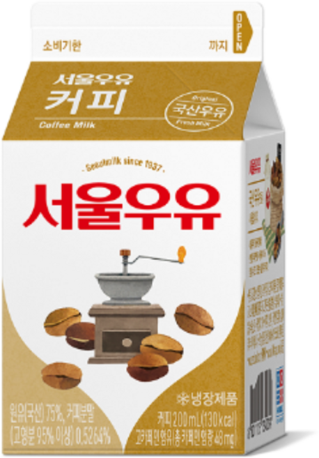 서울우유 커피우유, 200ml, 20개