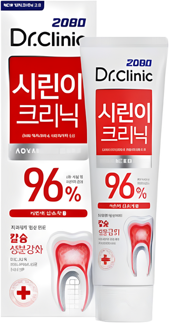 2080 닥터크리닉 시린이치약 투, 140g, 4개