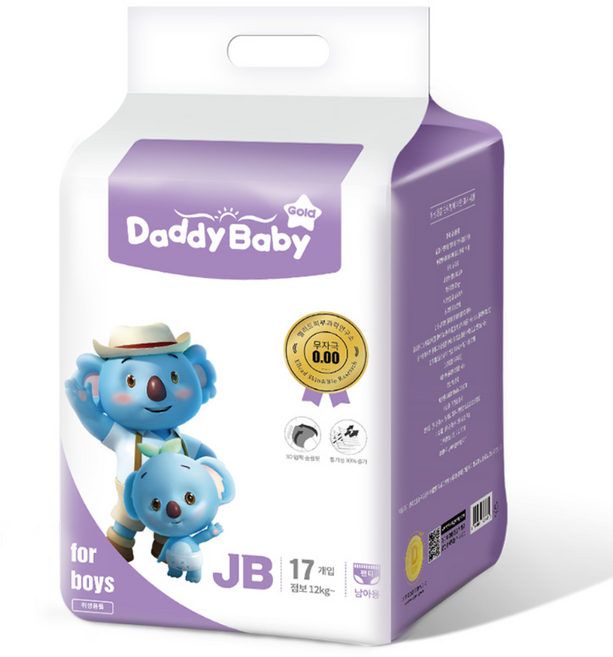 대디베이비 골드 팬티기저귀 남아용 점보형, 점보형(2XL), 17매