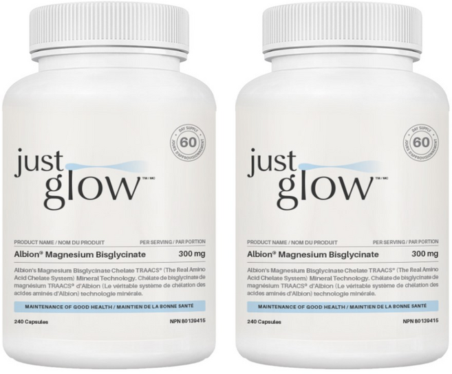 저스트글로우 알비온 마그네슘 비시글리시네이트 킬레이트 300mg, 2개, 240정