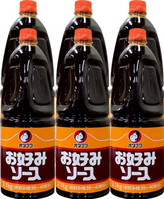 오타후쿠 오코노미 소스 2.1kg박스 - 일식 오코노미야끼 업소용, 2.1kg, 6개