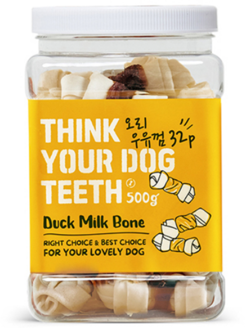 띵크유어도그티 강아지 딩고껌 대용량, 오리 본, 500g, 1개