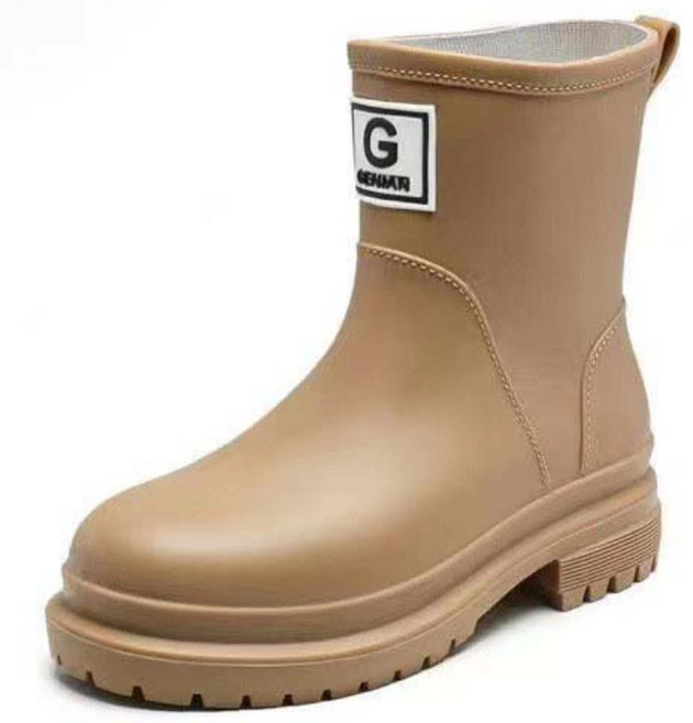 미디움 레인부츠 패션 데일리룩 두꺼운 밑창