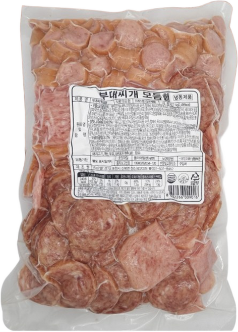 오뗄 부대찌개 모듬햄1kg / 소시지, 2개, 1kg
