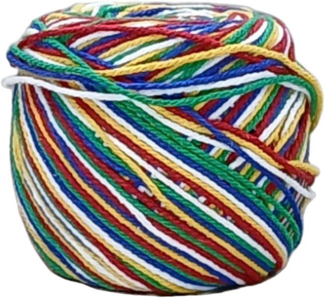 해송 오색실 소 중 대 오방실 실타래 한줄엮음 불교용품, 1개, 오색실(중) 1개