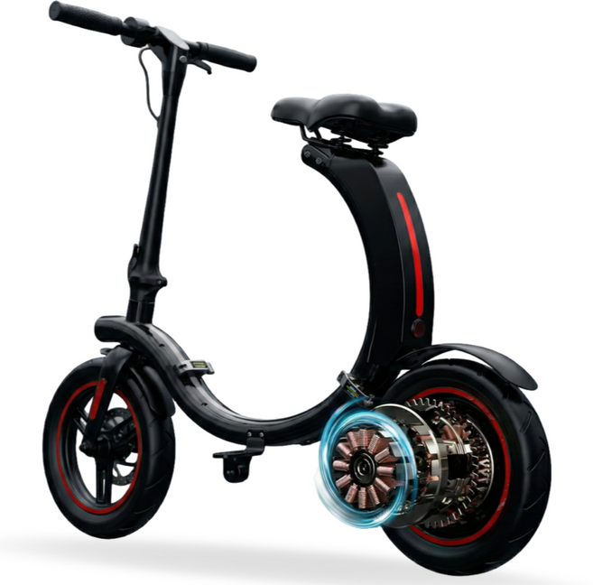 모션엑스 휴대용 전기자전거 대리기사 경량 바이크, 블랙, 알루미늄 합금