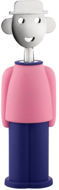 알레시 와인오프너 알렉산드로M, 핑크블루, 1개