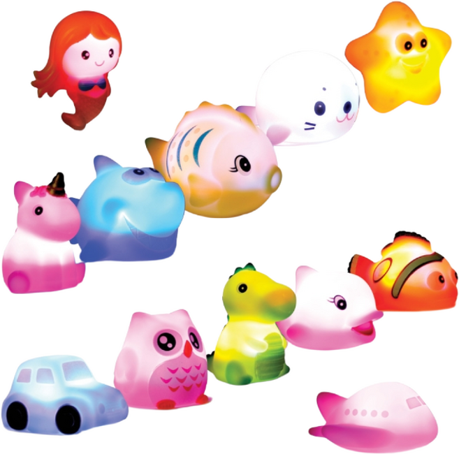 예꼬맘 LED 목욕 물놀이 장난감 친구들, 예꼬맘_물놀이_인어공주(핑크), 1개