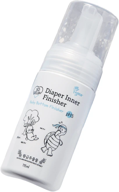 기저귀 갈땐! 소중한습관 아기 엉덩이 피니셔 노워시 엉덩이클렌저, 115ml, 1개 - 쿠팡