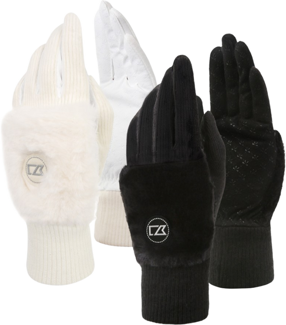 커터앤벅 여성 니트퍼 방한 골프장갑(양손) - CBL5WGV271, 블랙, 1개