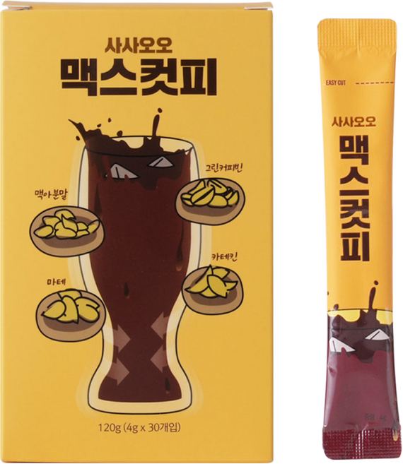 사사오오 맥스컷피 카테킨 커피 맥스 44 / 55, 4g, 30개입, 1개
