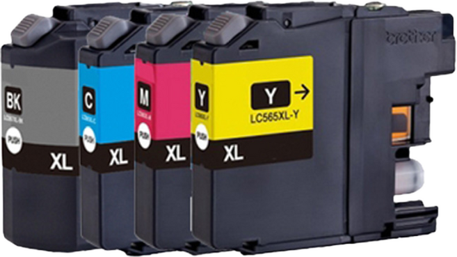 브라더 LC567 BK LC565 C M Y MFC-J2310 J2510 호환잉크, 1개, 검정색