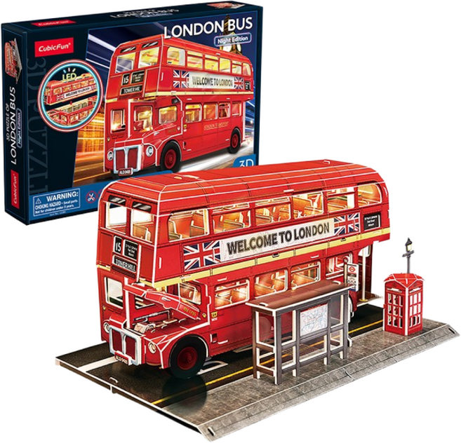 큐빅펀 런던2층버스 LED, 1개