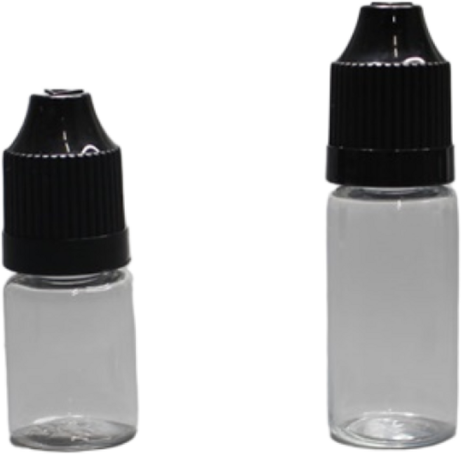 뾰족공병 - 5ml / 10ml 투명블랙캡 (선택), 100개