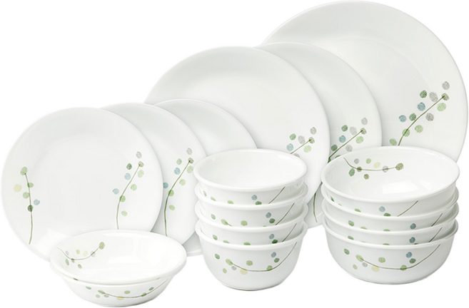 코렐 그린딜라이트 4인 16P 코리안 사각 A세트, 혼합, 1세트, 1세트