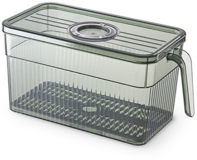 엘지디컴퍼니 냉장고정리함 다이얼 보관용기, 2개, 그린