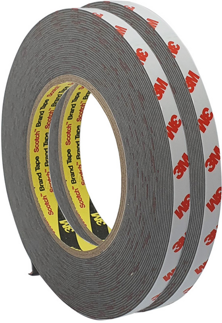 3M 쓰리엠 아크릴 폼 양면테이프 그레이 8mm x 11m 회색 욕실용 멀티탭 산업용 공예 문구, 2개