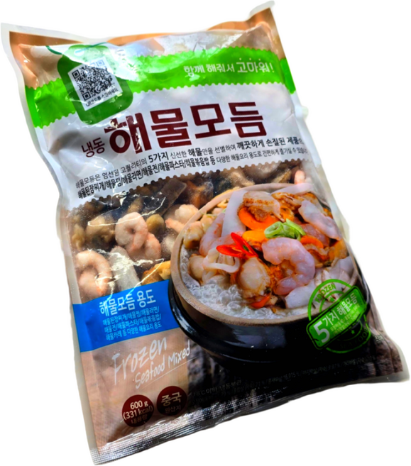 해물모듬 600g 짬뽕재료 해물믹스 해물탕 해물파전, 1.해물모듬 600g, 1