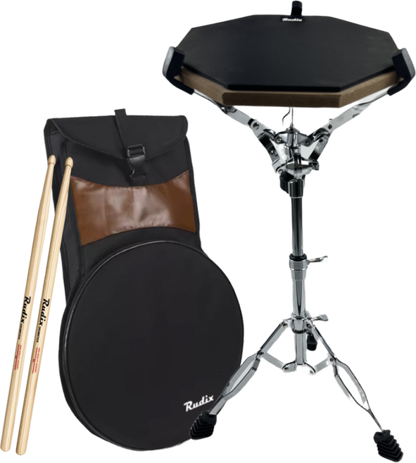 루딕스 12인치 연습용 드럼패드 가방 스틱 세트, 1개