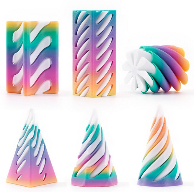 불가능한통과 피젯 퍼즐 착시 3D프린터 6종세트, 레인보우 유니콘 (P604), 1개