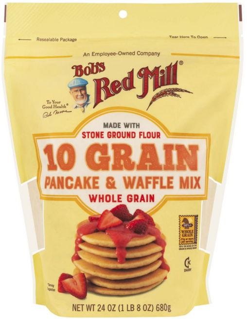 밥스레드밀 10 그레인 팬케이크 & 와플 믹스 홀 그레인, 1개, 680g