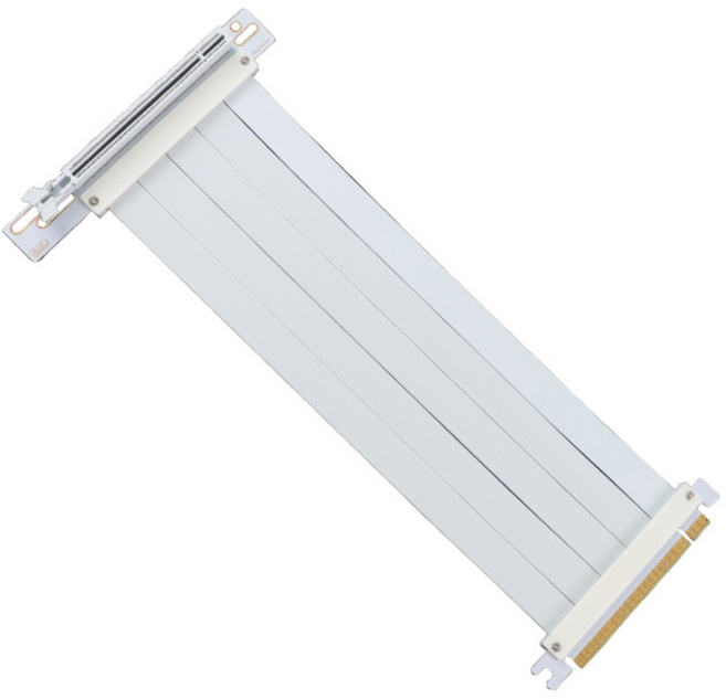 SGMK 라이저 케이블 PCI-express 4.0 16X 90도 화이트, 300mm, 1개