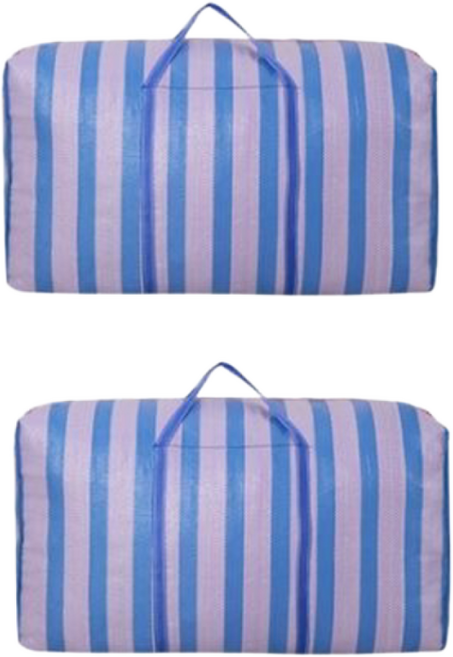 라워스 초대용량 이불수납 사입 이사 가방, 2개, 보라색