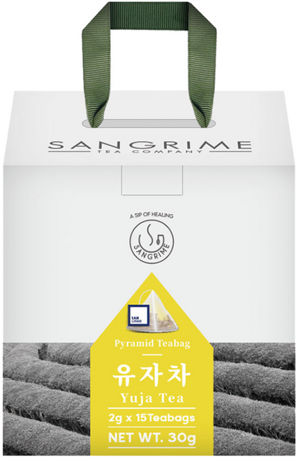 산그리메 삼각티백 유자차 선물용 패키지, 2g, 15개입, 1개