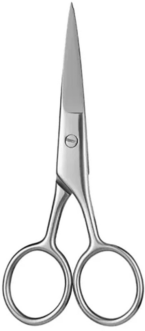 [정밀 컷팅] 눈썹 콧수염 가위 셀프그루밍 미용툴 아이브로우 뷰티가위, 1개, 단색